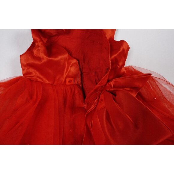 Red Satin Ball Gown Christmas Dress with Bowknot Baby 18-24 Months/80 - Picture 5 of 10